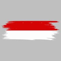 Flag of Indonesia. Vector illustration on a white background. Beautiful brush strokes. Abstract concept. Elements for design.