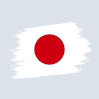 Flag of Japan, brush stroke background vector