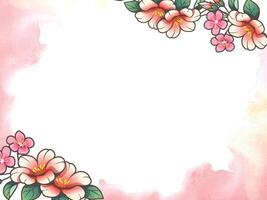 Abstract flower cartoon Chinese style frame background vector