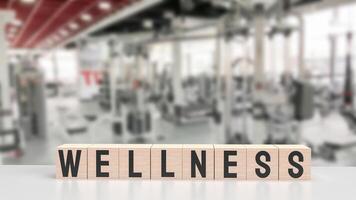 The Wellness on Fitness Background for Health concept 3d rendering. photo