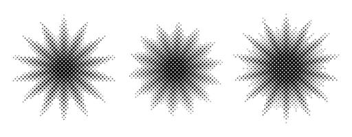 estrella forma trama de semitonos degradado lugares colocar. resumen geométrico estrella manchado elementos. popular Arte decorativo fondo. manga estilo Estallar explosión antecedentes. vector