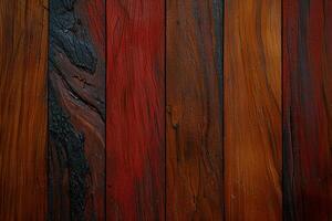 AI generated Red teak wood pattern with black tones, ideal for wallpaper photo