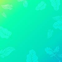 abstract leaves on a turquoise background. vector