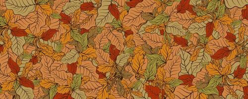 autumn leaf pattern background.vector illustration vector