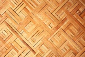 AI generated Elegant bamboo texture Weave pattern creates a stylish background photo