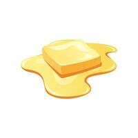 Melted butter vector isolated on white background.