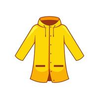 Yellow raincoat vector isolated on white background