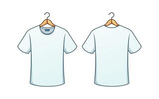 T-shirt with hanger vector isolated on white background.