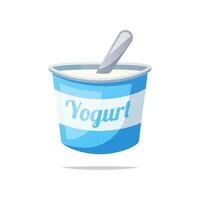 yogur vector aislado en blanco antecedentes.