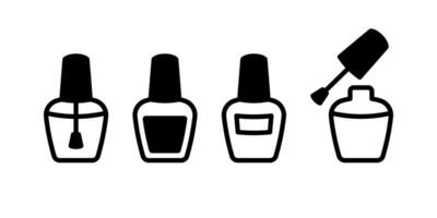 Nail polish icon isolated on white abckground. vector