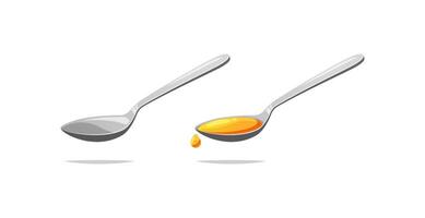 Spoon vector isolated on white background.