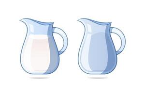 Jug of milk vector isolated on white background.