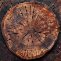 AI generated Wood pattern circle, intricately cut with chainsaw, rustic texture revealed For Social Media Post Size photo