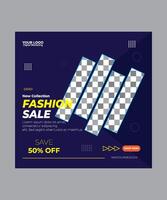 EPS Fashion sale social media template vector