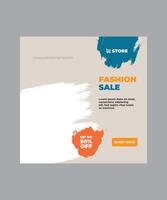 EPS Fashion sale social media template vector