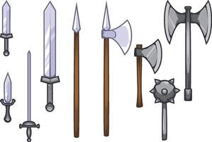 conjunto de medieval armas vector