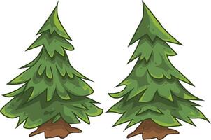 2 Pine Trees vector