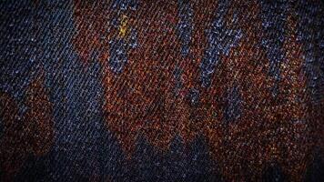 vintage oxidado Sombrio azul jeans textura stop-motion fundo ciclo com arranhões e desgastado detalhes, perfeito para uma na moda e grunge inspirado moda ou Projeto projeto. video
