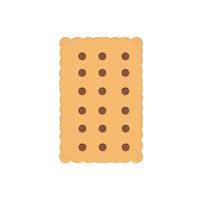 flat illustration of butter cookies isolated on white background vector