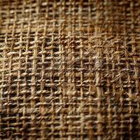 AI generated Coarse elegance Detailed close up highlighting the weave of burlap fabric For Social Media Post Size photo