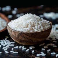 ai generado popular tailandés arroz variedad, pulido y Listo a ser cocido para social medios de comunicación enviar Talla foto