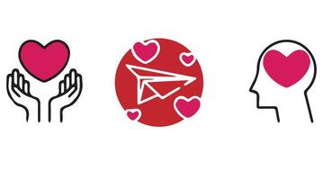 valentines day and love vector icons