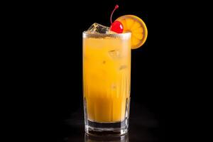 AI generated Harvey Wallbanger - Originated in the United States, made with vodka, orange juice, and Galliano photo