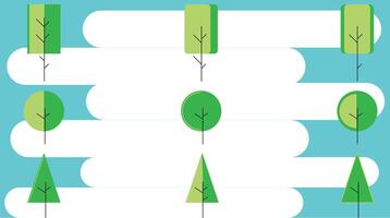 Vector illustration of trees and nature