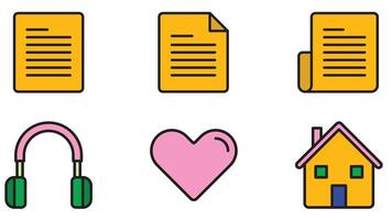 Office set icons and business analysis icon set vector art