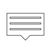 Chat icon. Simple speech bubble vector isolate on white background.