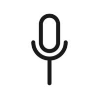 Microphone speaker line art icon for apps and websites vector