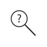 Magnifier internet search icon. Internet flat icon symbol for applications. vector