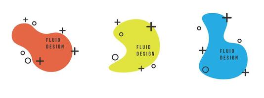 Modern liquid abstract element graphic gradient flat style design fluid vector colorful illustration