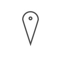 Location marker pin line icon vector