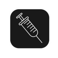 syringe elements. Injection vaccination icon vector