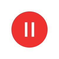 pause icon isolated on white background. Flat design. Vector Illustration