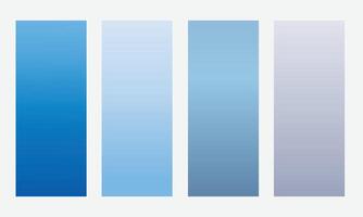 blue gradient color pallet sets vector