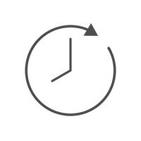 vector hora y reloj íconos en línea estilo.