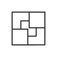 Logo design with square  icon vector