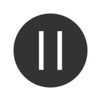 Pause sign. Dark gray icon on white background. Pause icon. vector