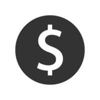 dollar vector icon. Flat dollar symbol is isolated on a white background