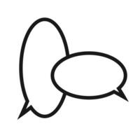 speech bubble icons vector set, comic dialog clouds