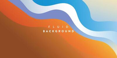 Abstract color gradient wave fluid background vector