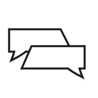 Thought bubble talk line art vector icon for apps and websites.