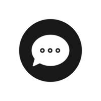 Black solid icon for message vector