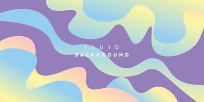 Abstract color gradient wave fluid background vector