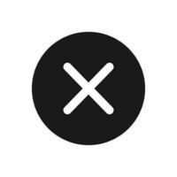 Single close or delete icon. vector