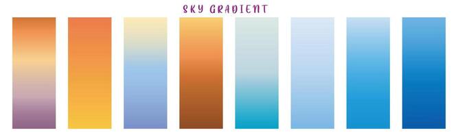 Pastel gradient smooth and vibrant soft color background set for devices, pc and modern smartphone screen soft pastel color backgrounds vector ux and ui design illustration isolated on white