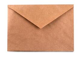 The Paper envelope isolated on the white background with clipping path photo