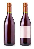 Wine bottles isolated on a white background. With clipping path photo